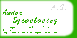 andor szemelveisz business card